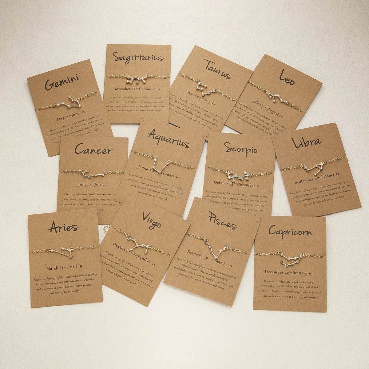 Zodiac Constellation Chain Bracelet