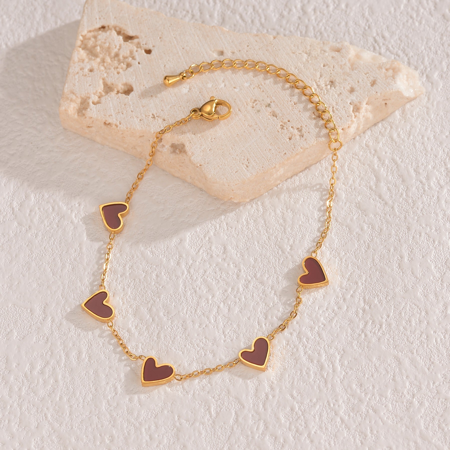 Dripping heart stainless steel bracelet