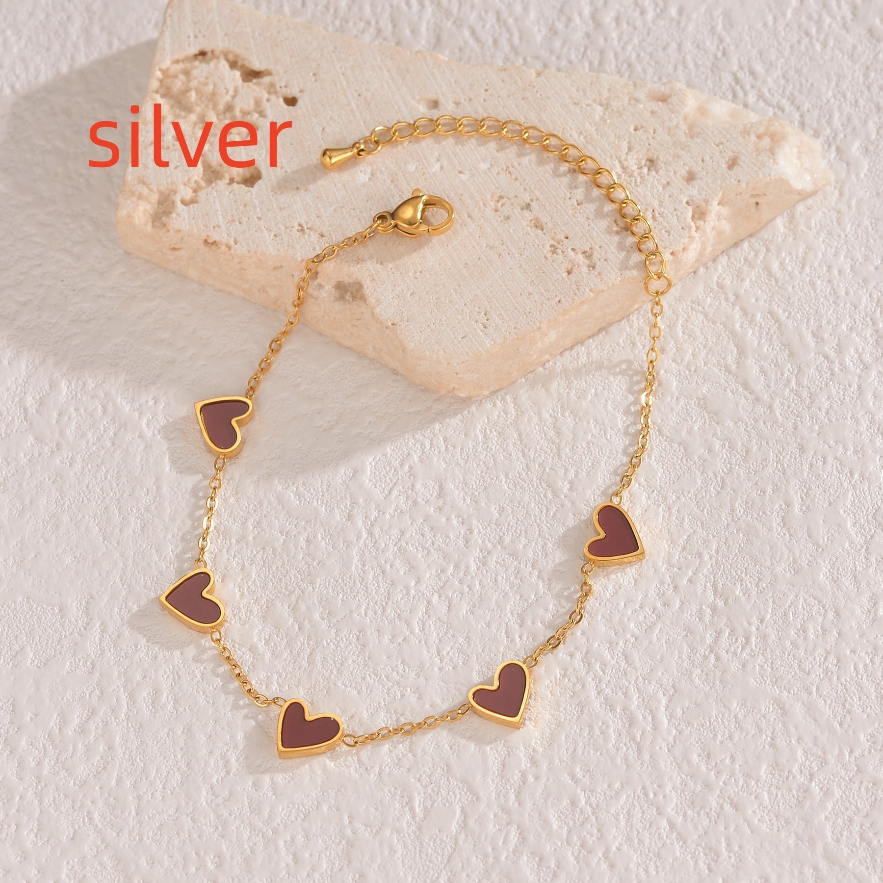 Dripping heart stainless steel bracelet