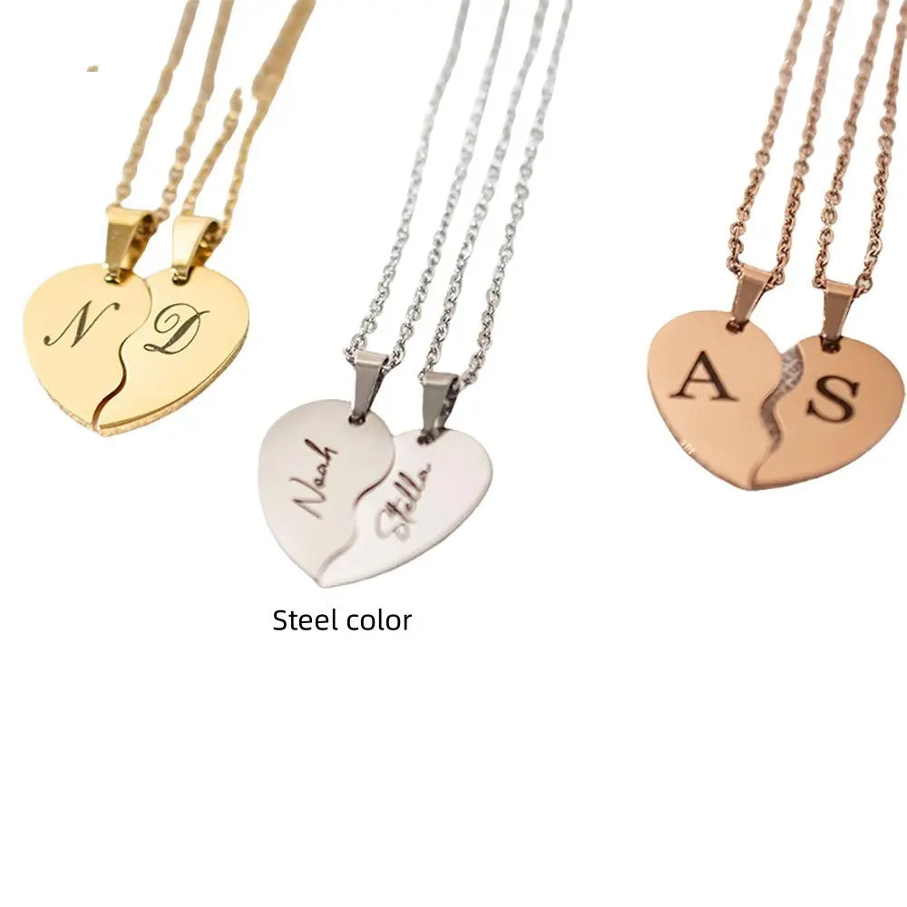 Personalised Heart Engraving Necklace