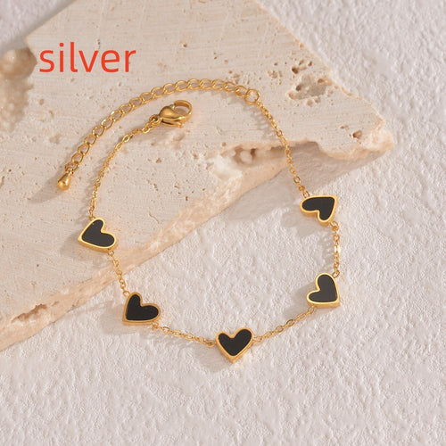 Dripping heart stainless steel bracelet
