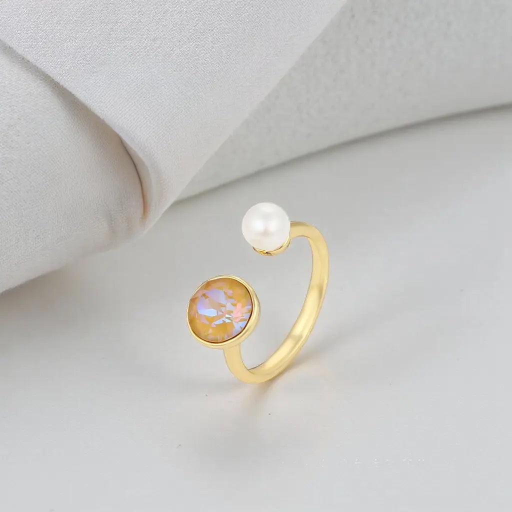 : Bague MARJA Plaquée Or 14K - Bijou Femme | ES Jewelry-0