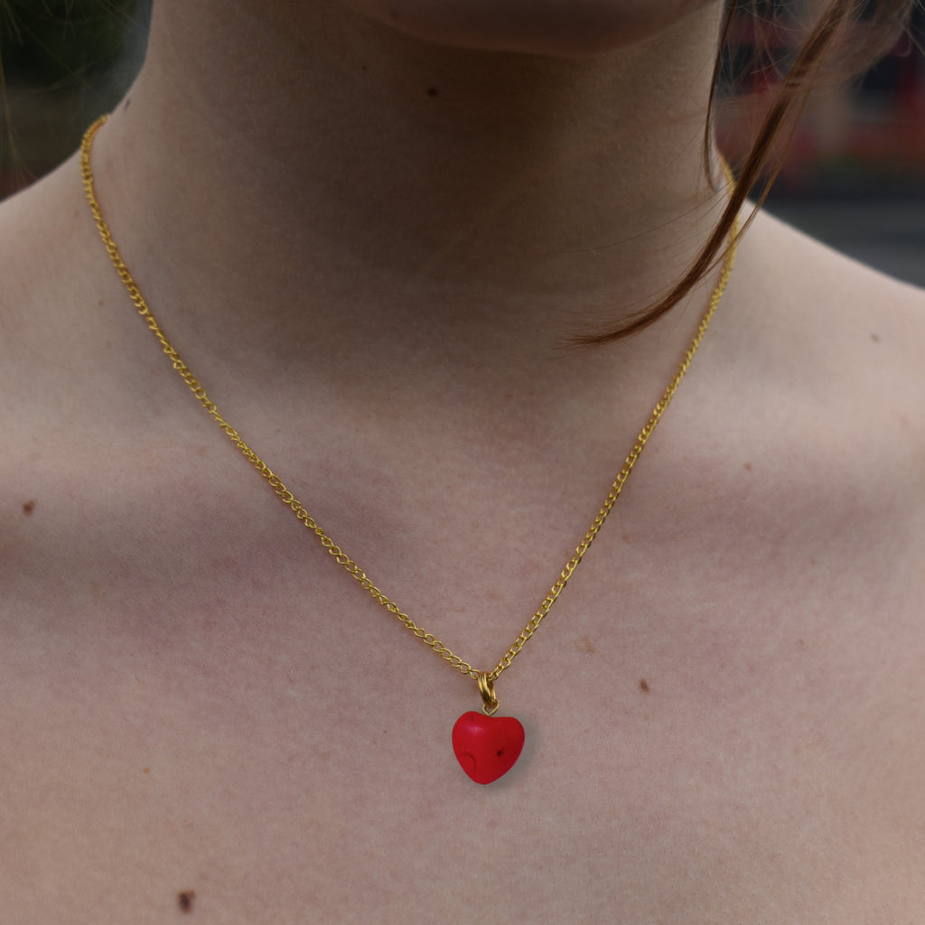 Red Heart Pendant Necklace