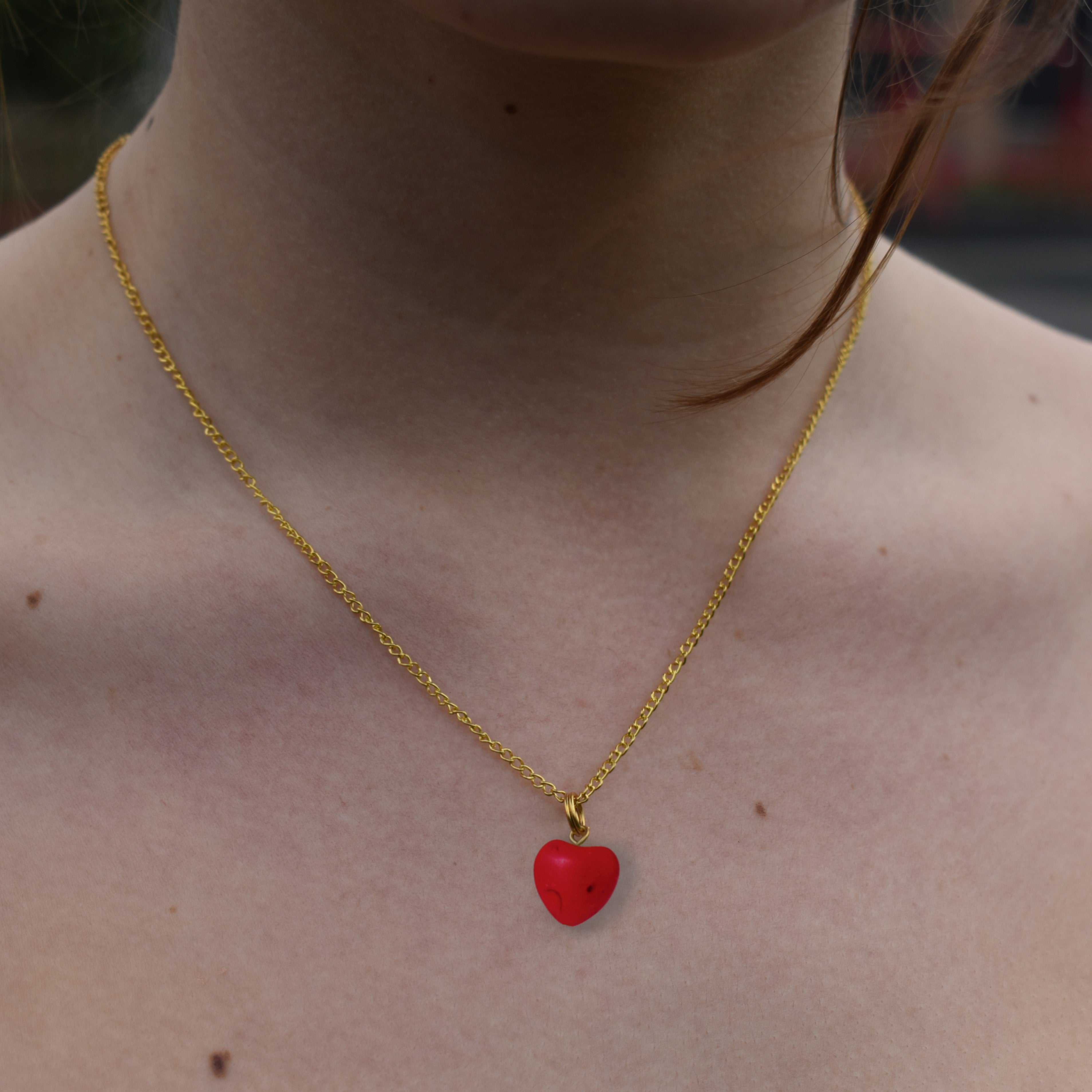 Red Heart Pendant Necklace