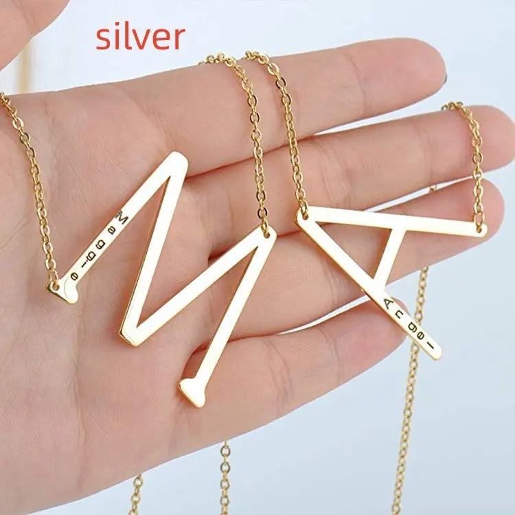 Initial Letter Pendant Necklace – Choose A–Z