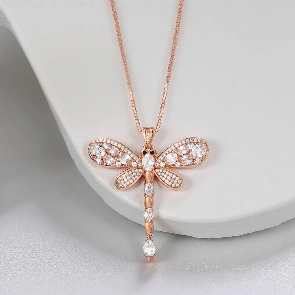 SOLVEIG 18K rose-gold plated crystal necklace