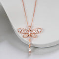 SOLVEIG 18K rose-gold plated crystal necklace