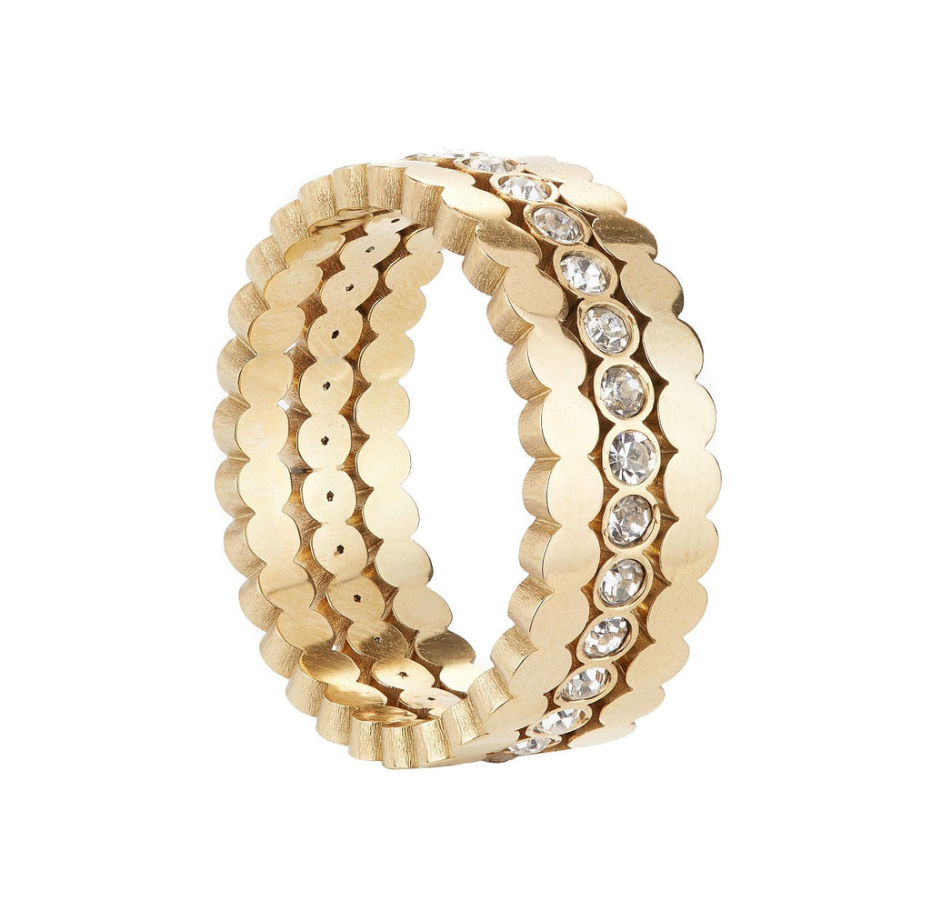 Triple Stacking Gold Ring Set-3