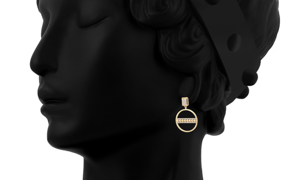 Parure tendance et épurée, Plaquée or 14 carats-4