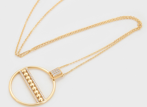 Parure tendance et épurée, Plaquée or 14 carats-1