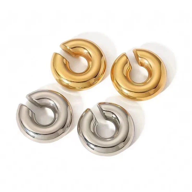 Smooth C-Shaped Non-Piercing Ear Cuffs