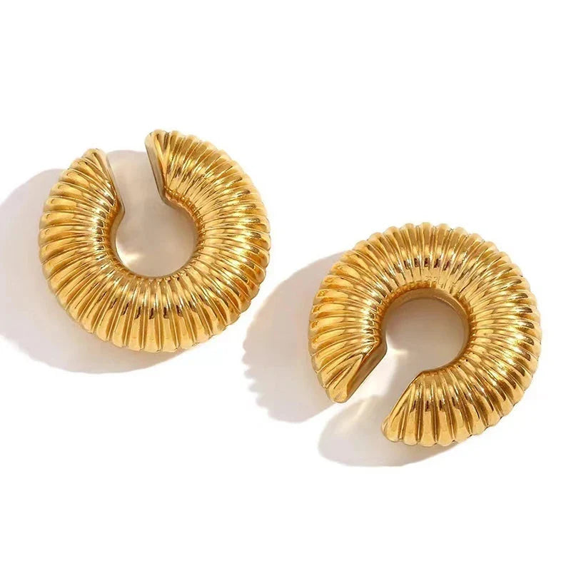 Smooth C-Shaped Non-Piercing Ear Cuffs