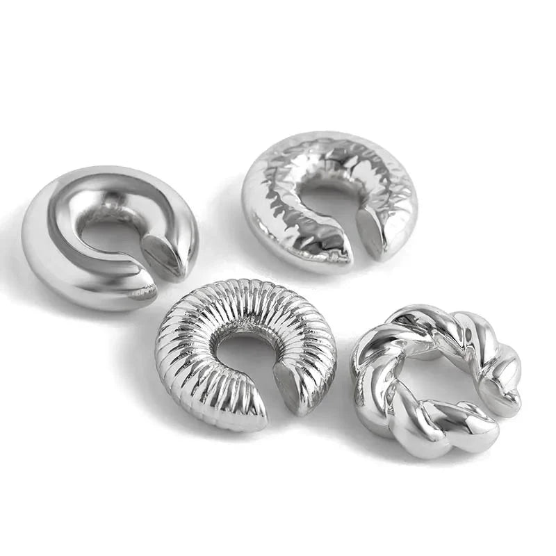 Smooth C-Shaped Non-Piercing Ear Cuffs