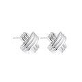 Trendy Stainless Steel Multilayer Circle Twist Knot Earrings for Women Texture Mixed Color Gold Plated Statement Earring Bijoux-5