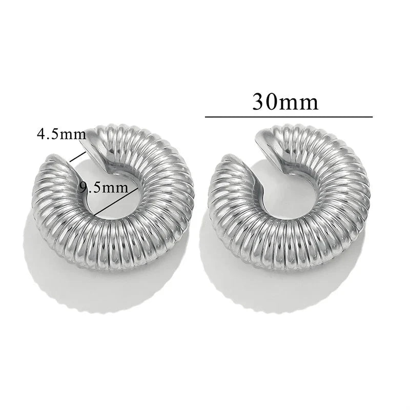 Smooth C-Shaped Non-Piercing Ear Cuffs