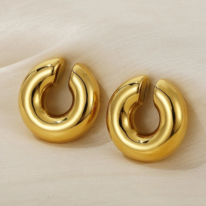 Smooth C-Shaped Non-Piercing Ear Cuffs