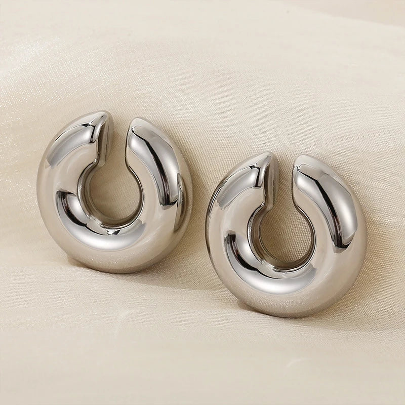 Smooth C-Shaped Non-Piercing Ear Cuffs