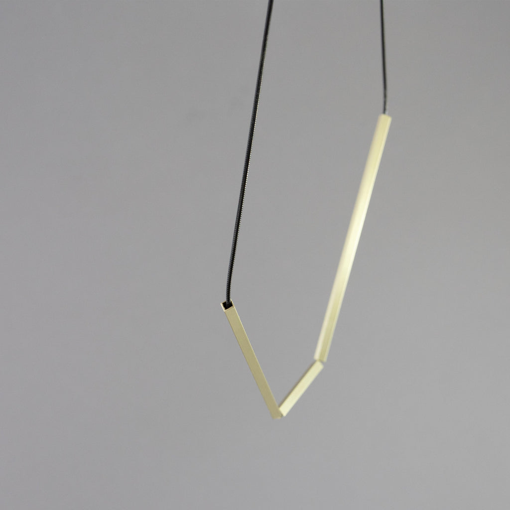 ANGLE Necklace | Geometric Architectural Jewelry-3