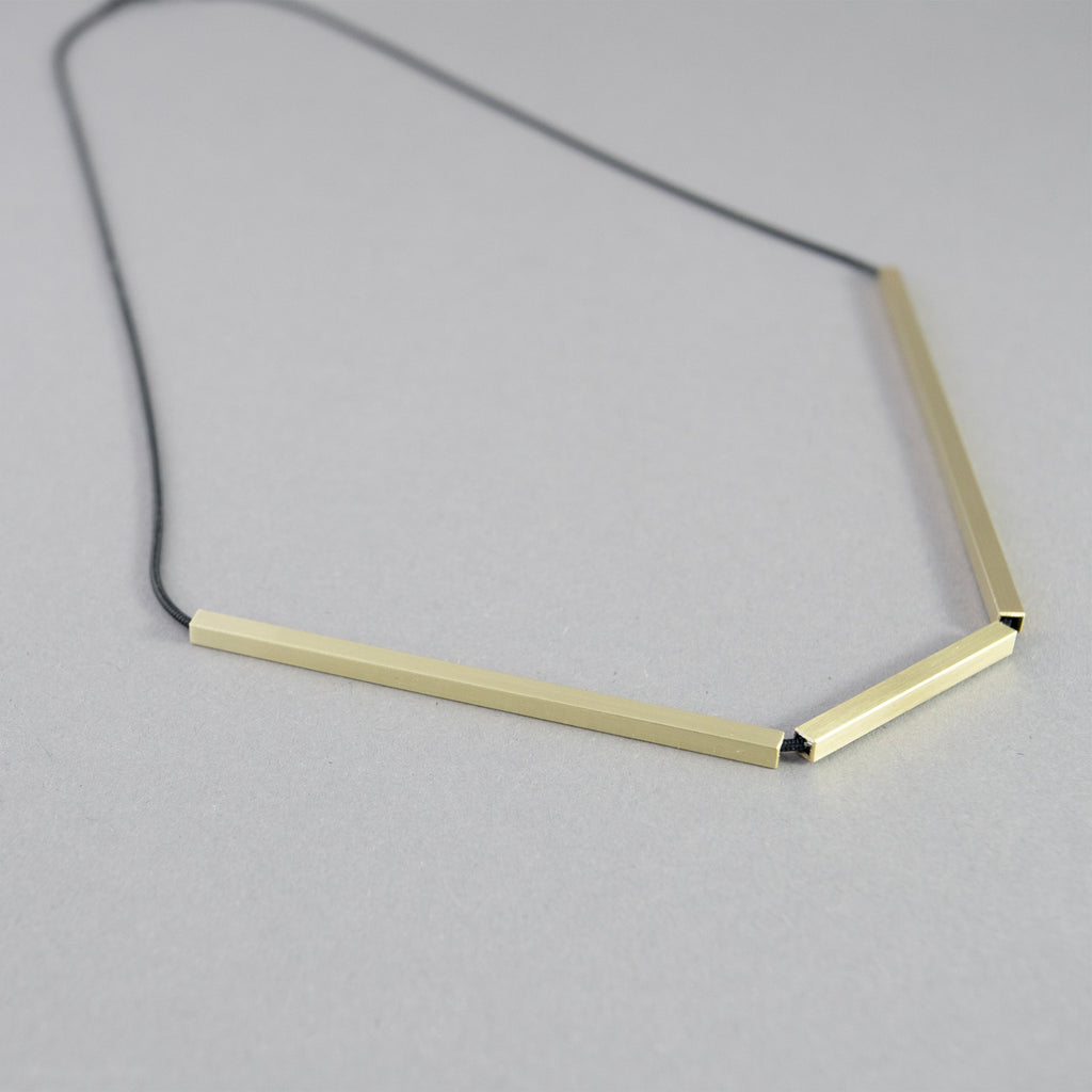 ANGLE Necklace | Geometric Architectural Jewelry-4