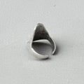 Abstract Face Silver Ring