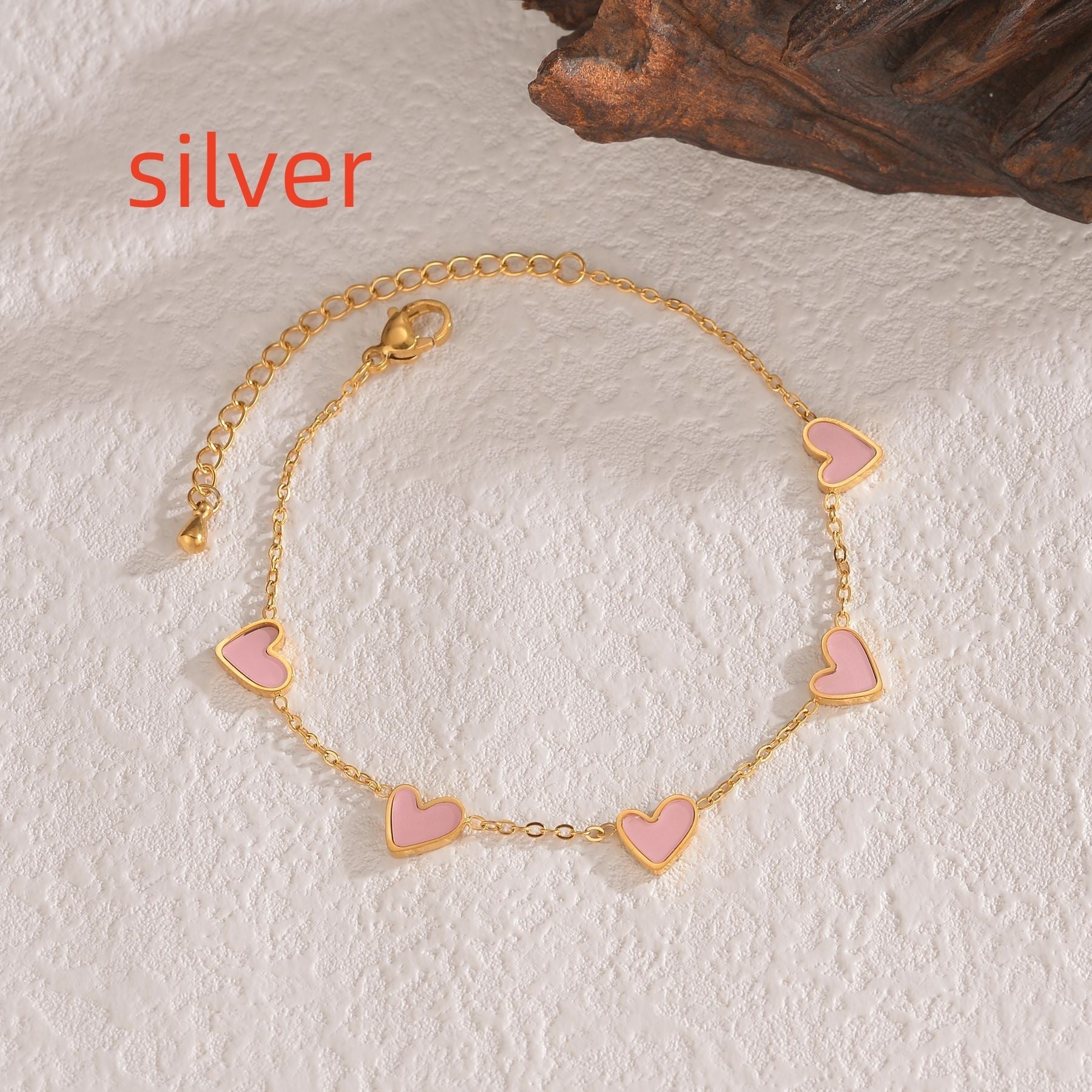 Dripping heart stainless steel bracelet