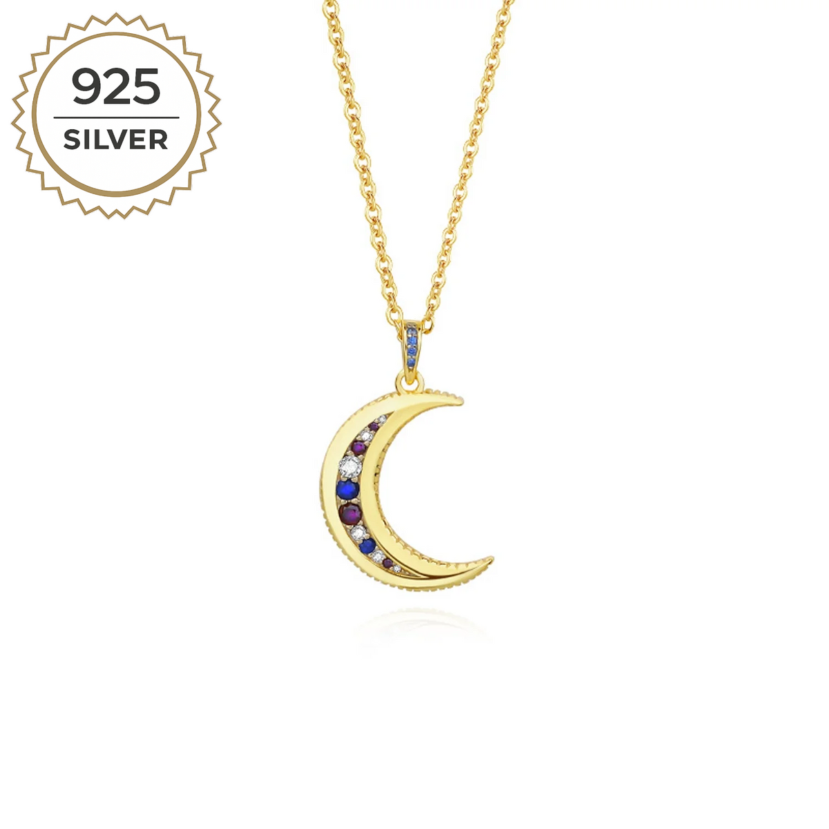 Celeste Moon Sterling Silver Necklace