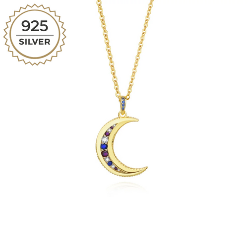 Celeste Moon Sterling Silver Necklace