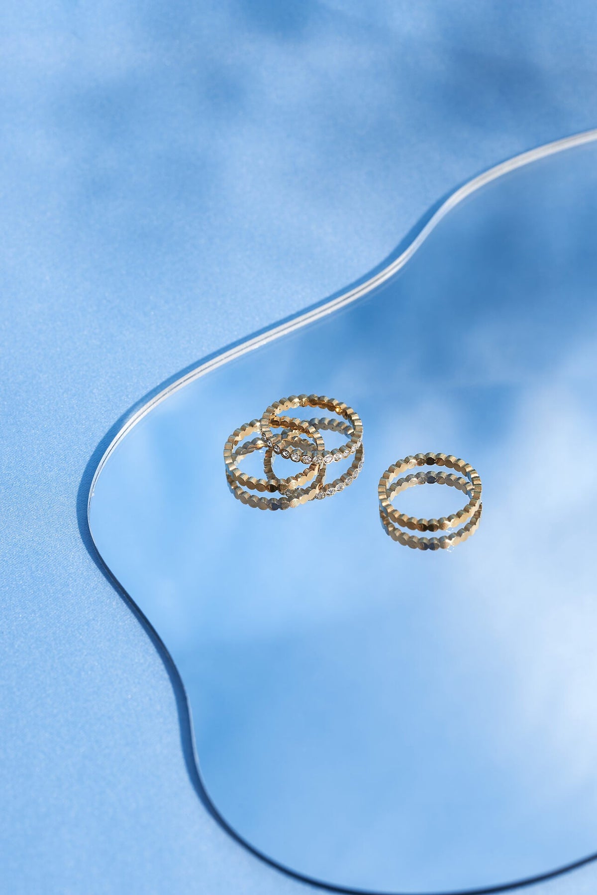 Triple Stacking Gold Ring Set-2