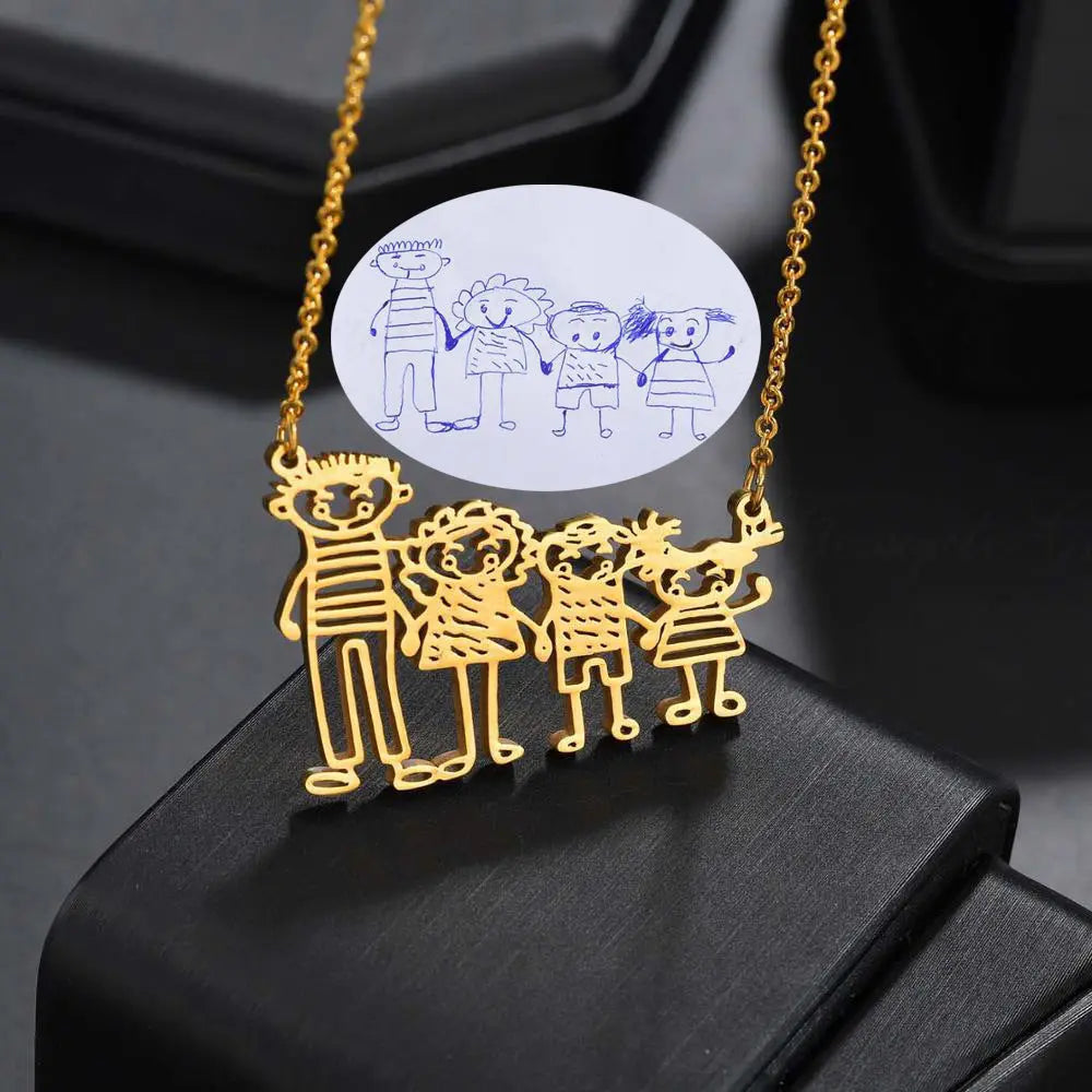 Personalised Doodle Drawing Necklace