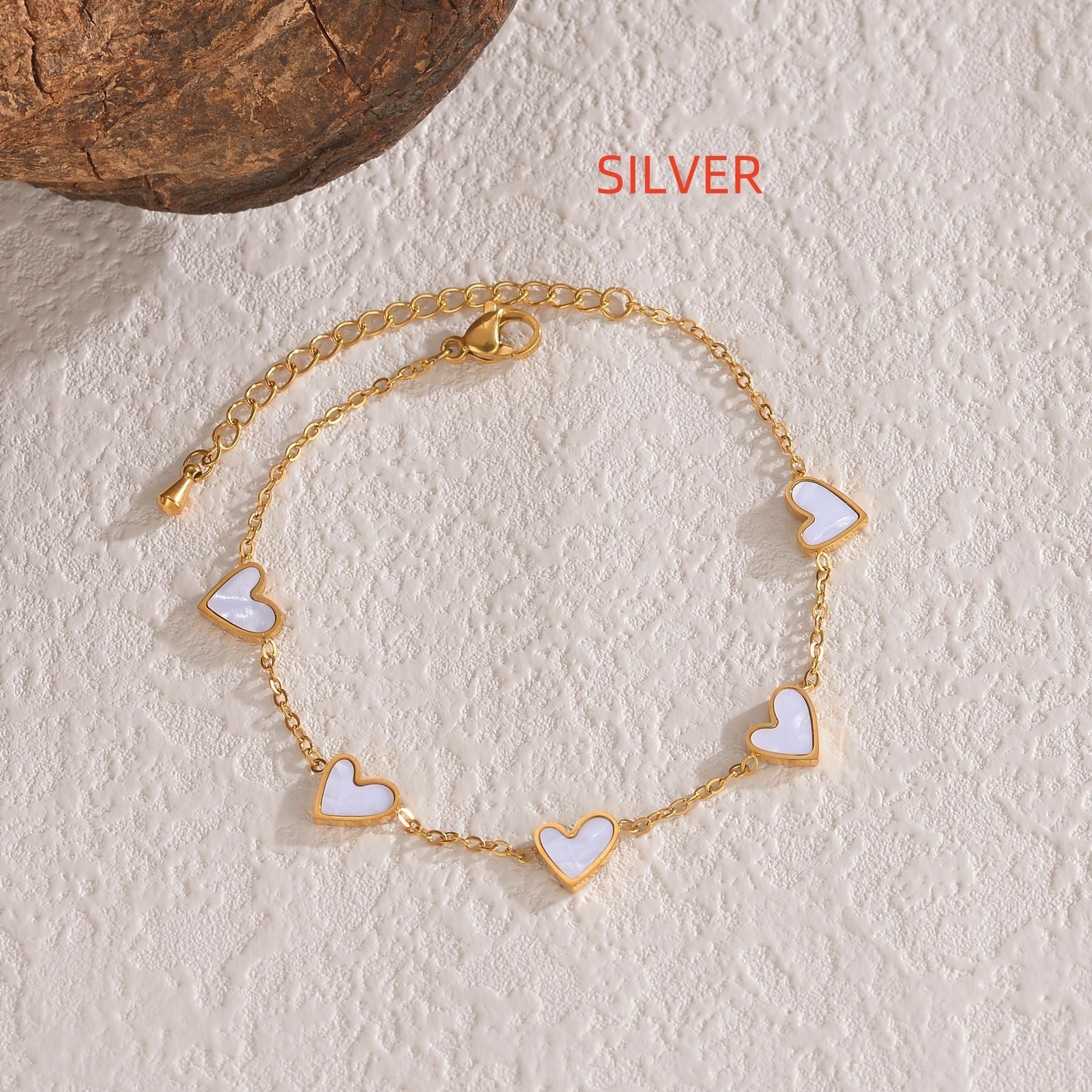 Dripping heart stainless steel bracelet