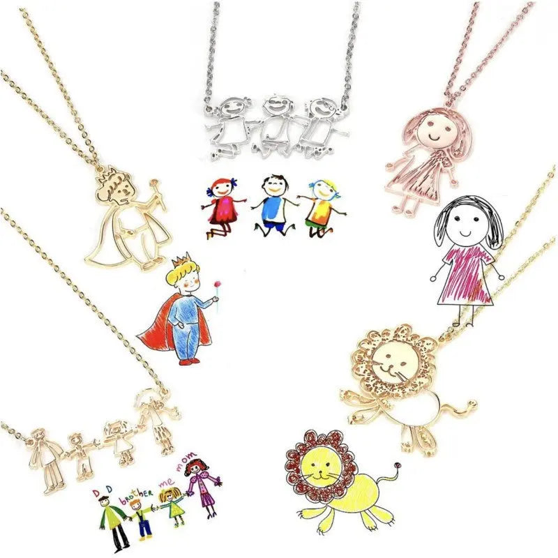 Personalised Doodle Drawing Necklace