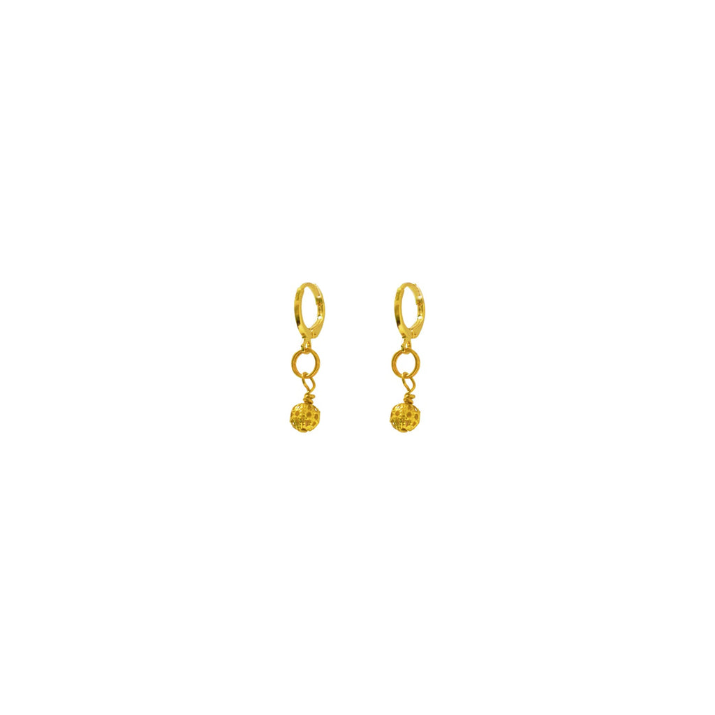 Filigree Gold Huggie Earrings