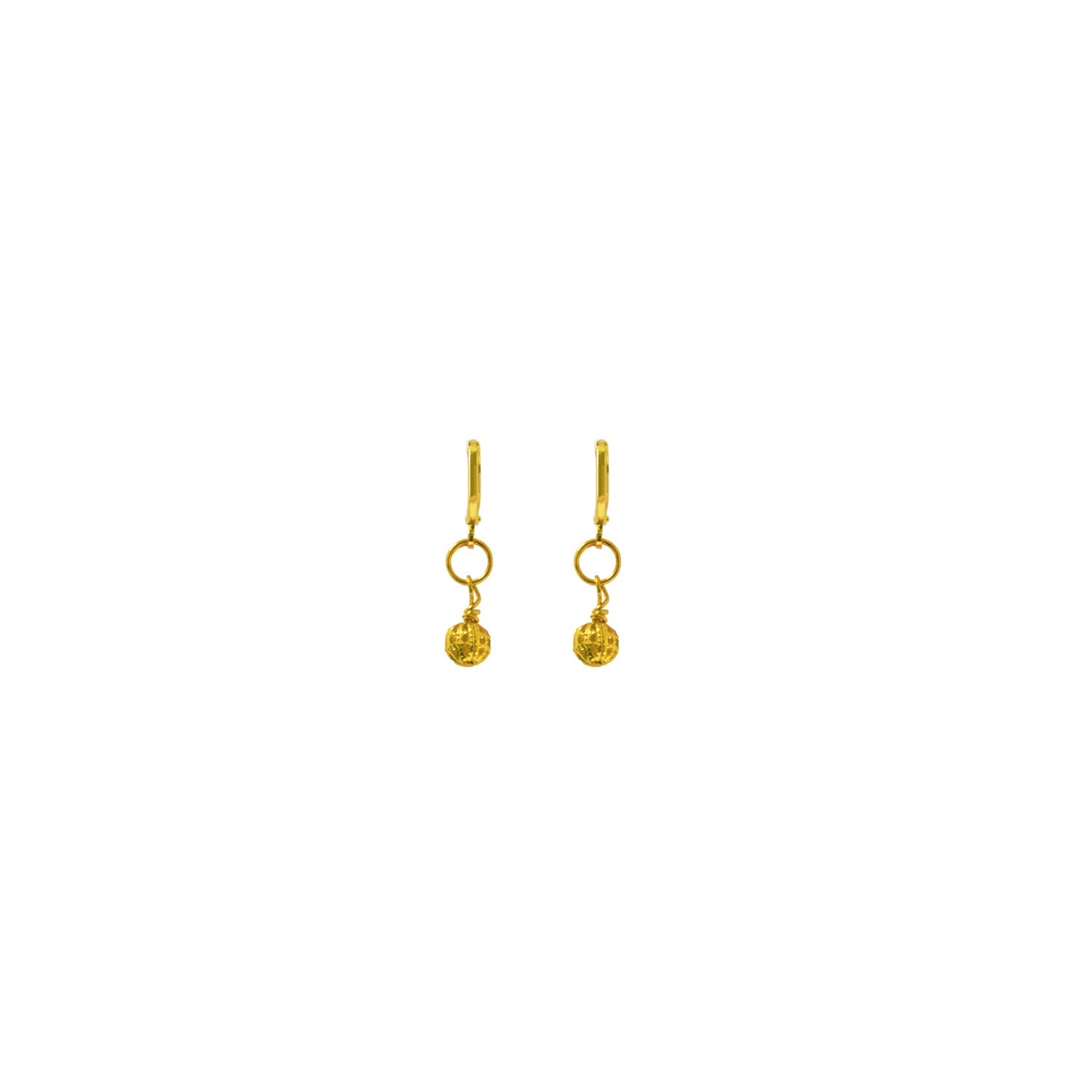 Filigree Gold Huggie Earrings