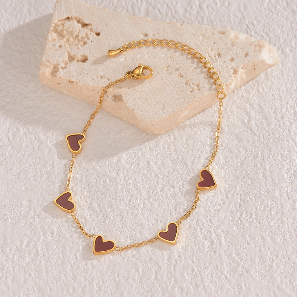 Dripping heart stainless steel bracelet