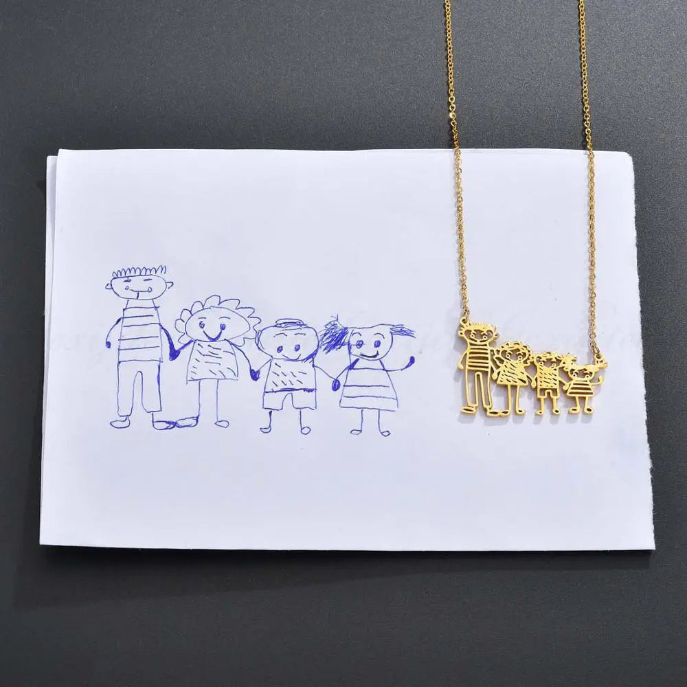 Personalised Doodle Drawing Necklace