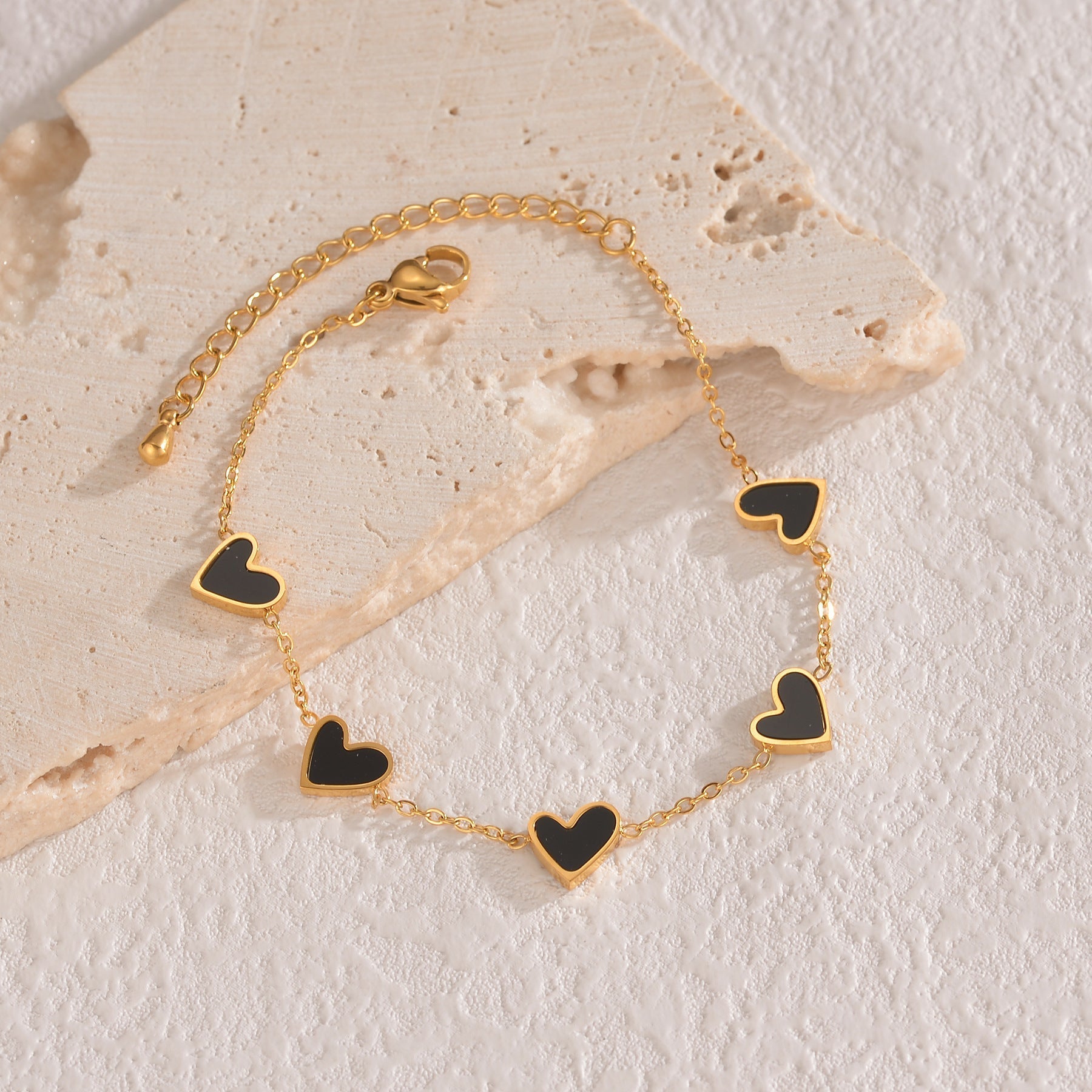 Dripping heart stainless steel bracelet