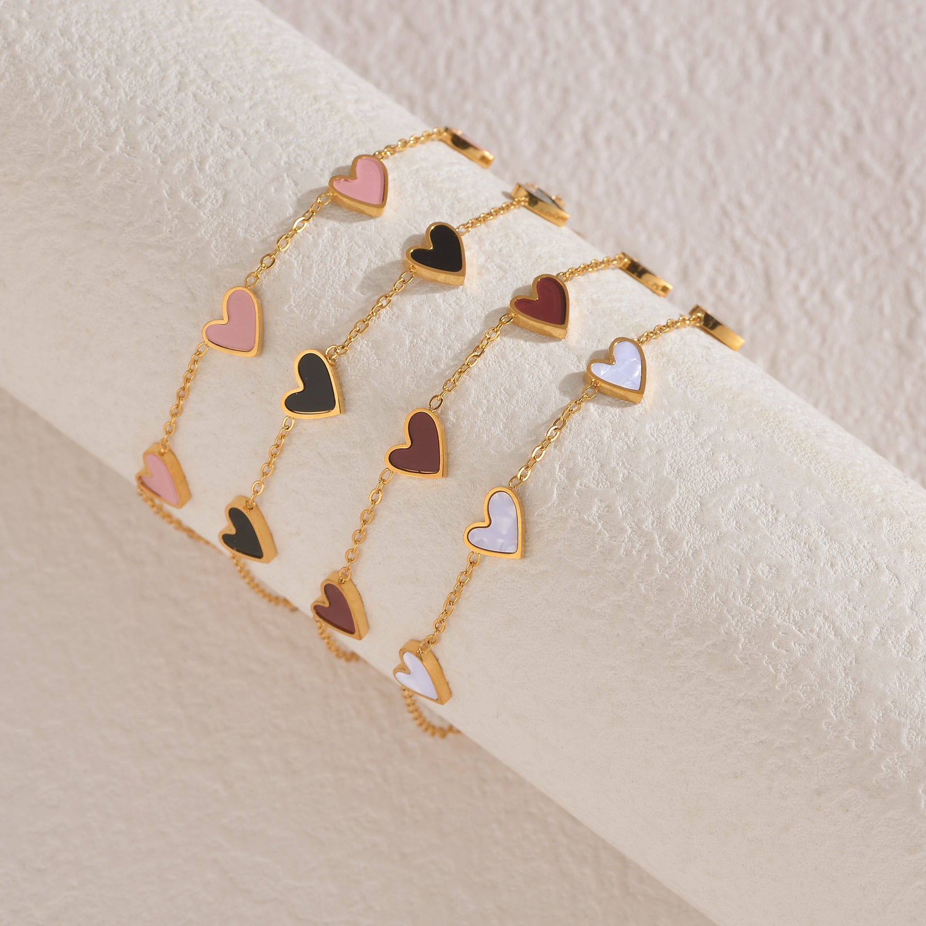 Dripping heart stainless steel bracelet