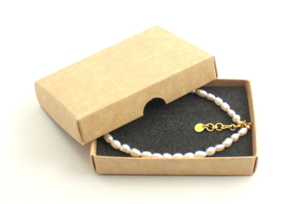Freshwater Pearl Anklet With Silver