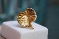 Real Leaf Gold Ring, Handmade Nature Jewelry, Organic Botanical Band, Gift for Love, 14K Gold Plated Brass-0