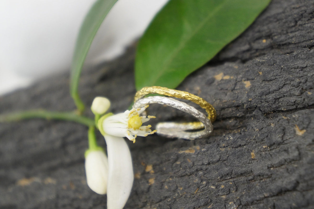 Two-Tone Twig Branch Ring