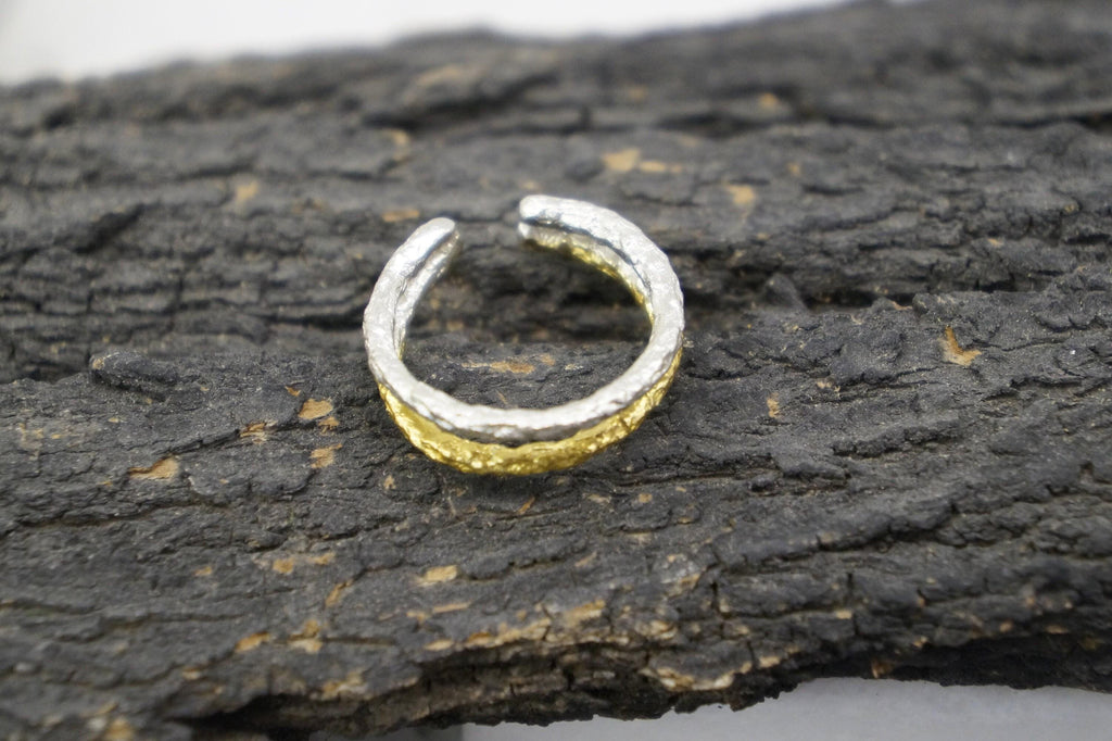 Two-Tone Twig Branch Ring