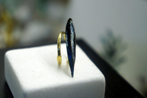 Adjustable Recycled Sterling Silver Olive Leaf Ring