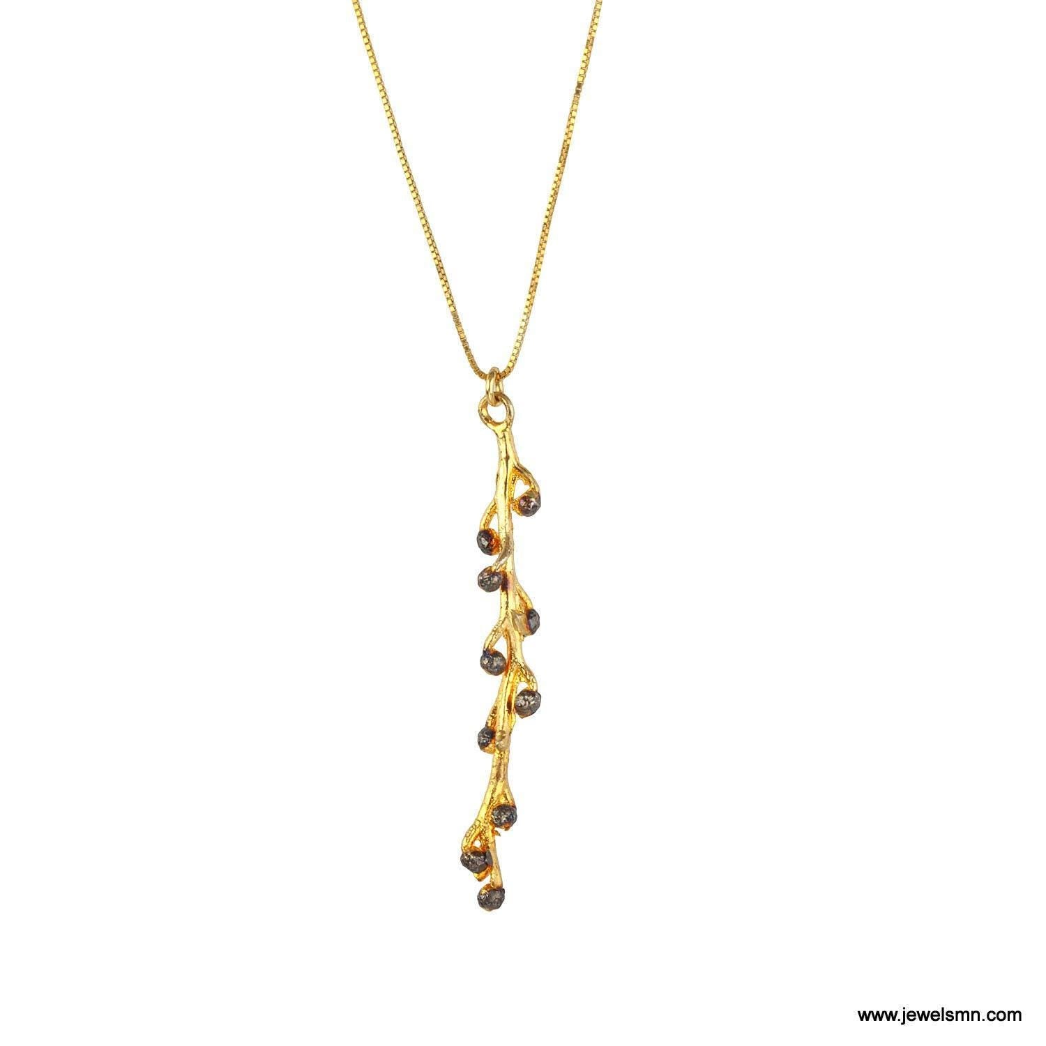 ACACIA branch sterling silver necklace