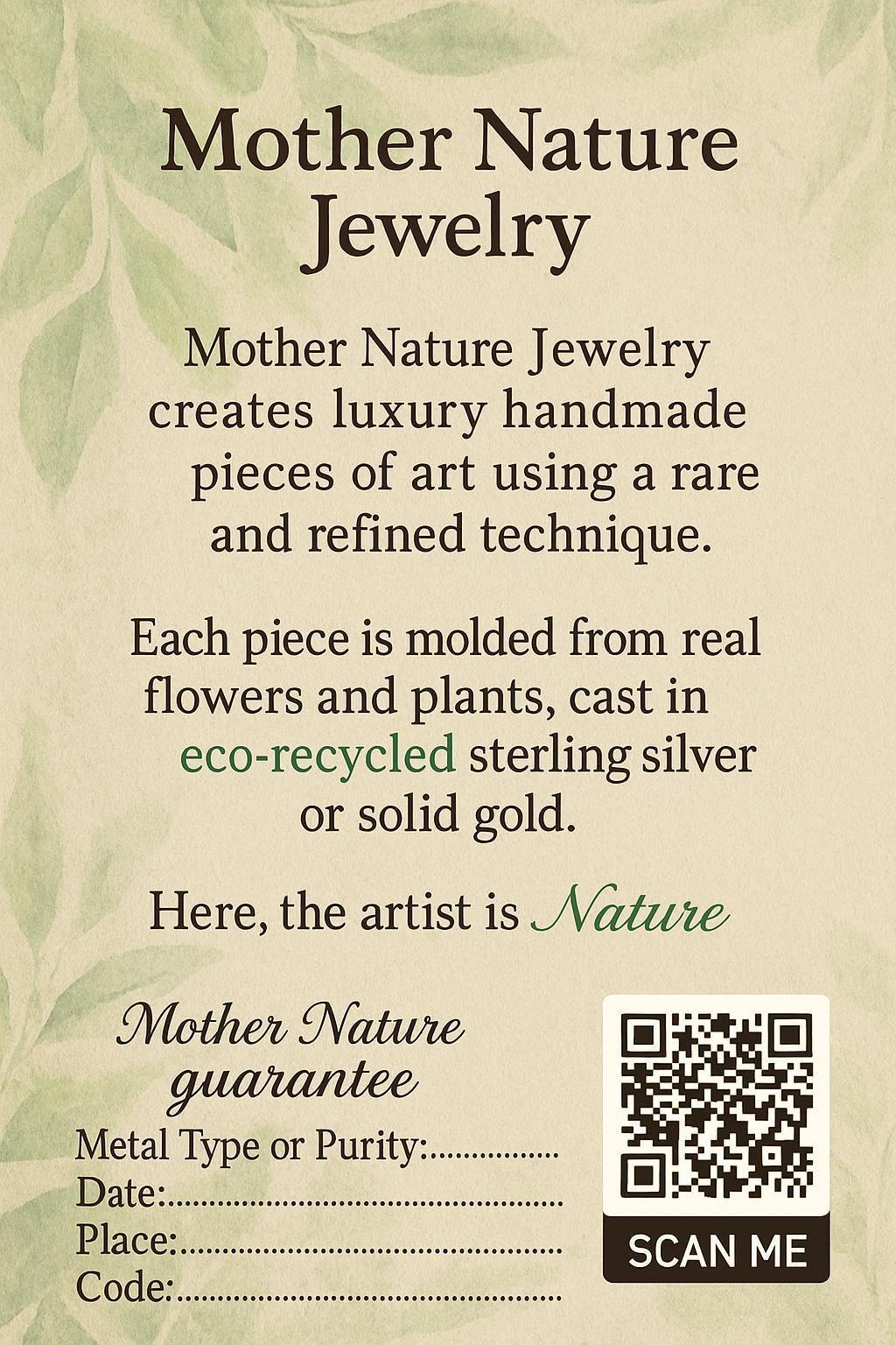 ACACIA branch sterling silver necklace