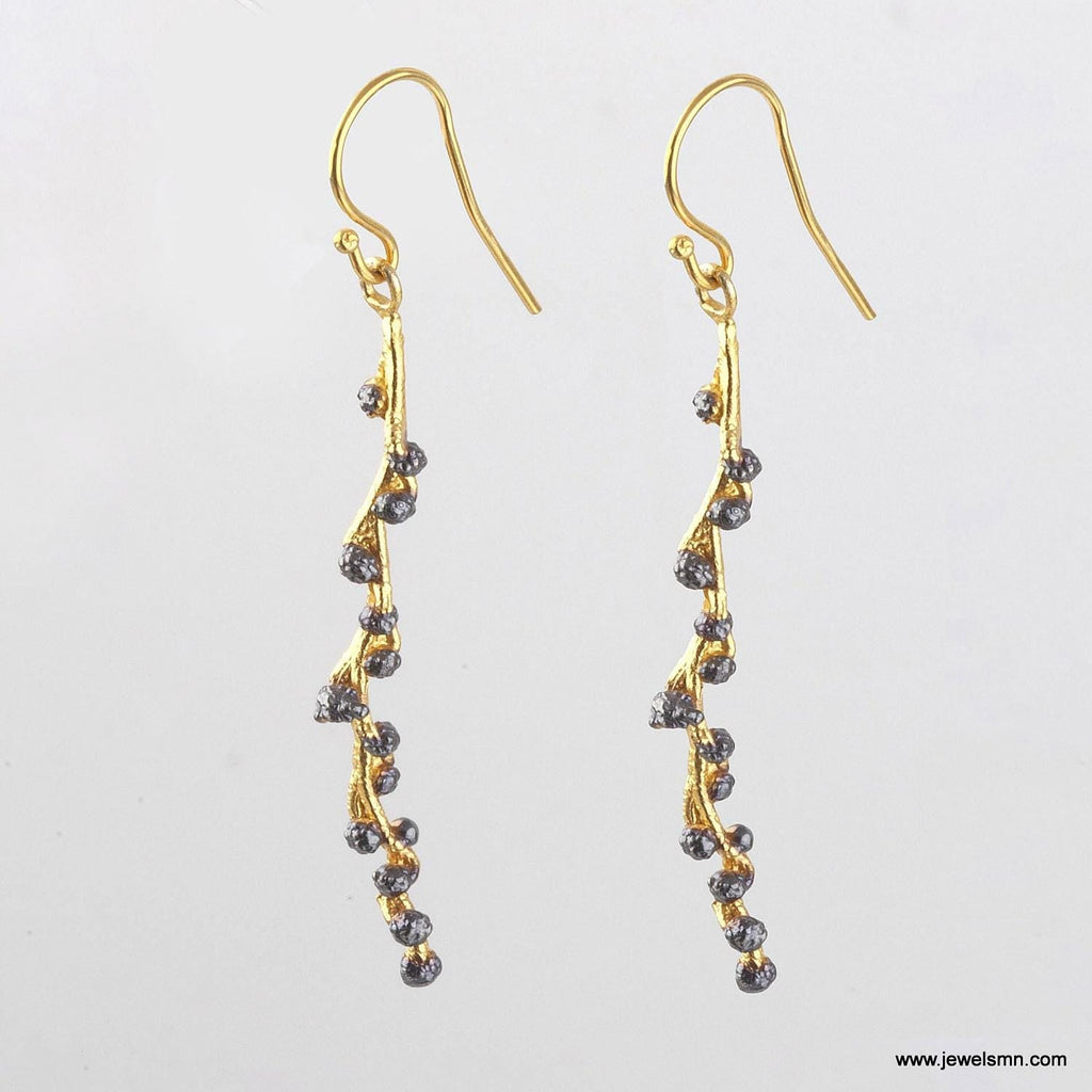 BRANCH botanical sterling silver earrings