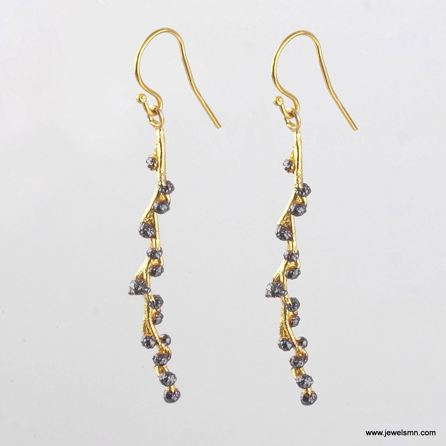 BRANCH botanical sterling silver earrings
