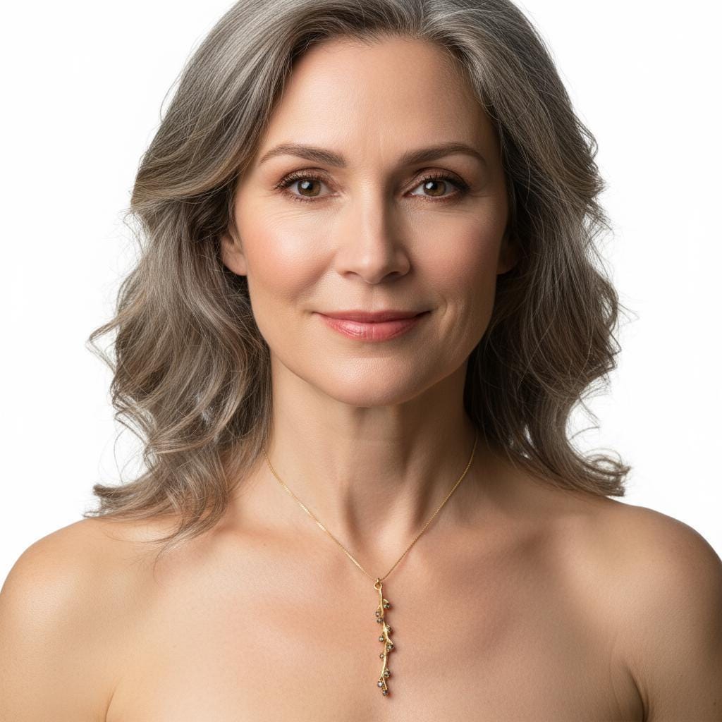 ACACIA branch sterling silver necklace