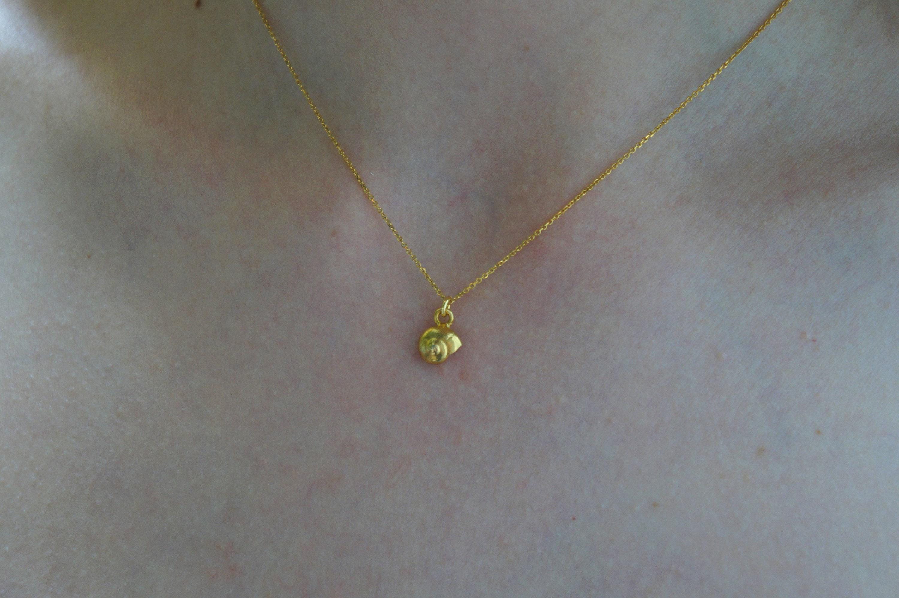 Minimalist Gold-Plated Sea Shell Necklace