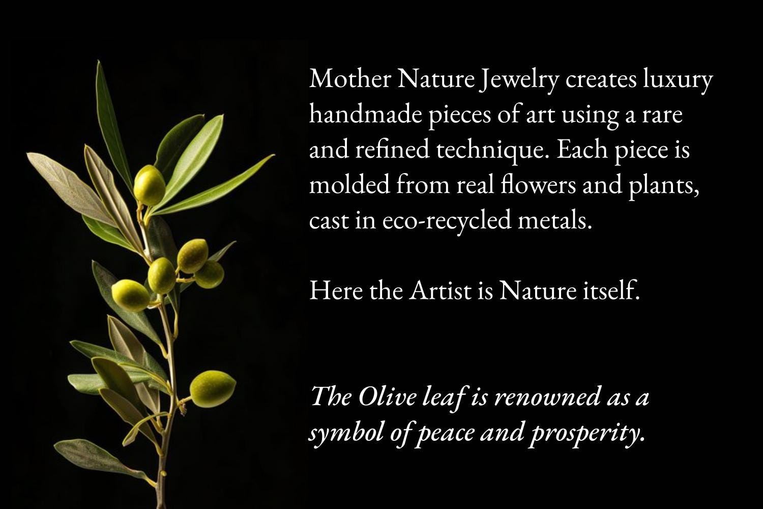 Adjustable Recycled Brass Olive Leaf Ring