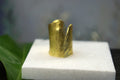 Adjustable Gold-Plated Ginkgo Leaf Ring